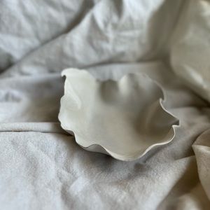 Handmade Clay Wavy Petal bowl || whimsical || wavy || clay
